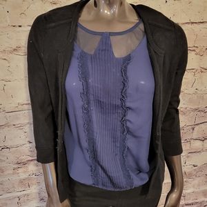 Black White House Black Market Cardigab